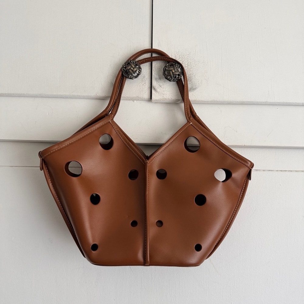 Hereu Calella Perforated Leather Tote Bag
